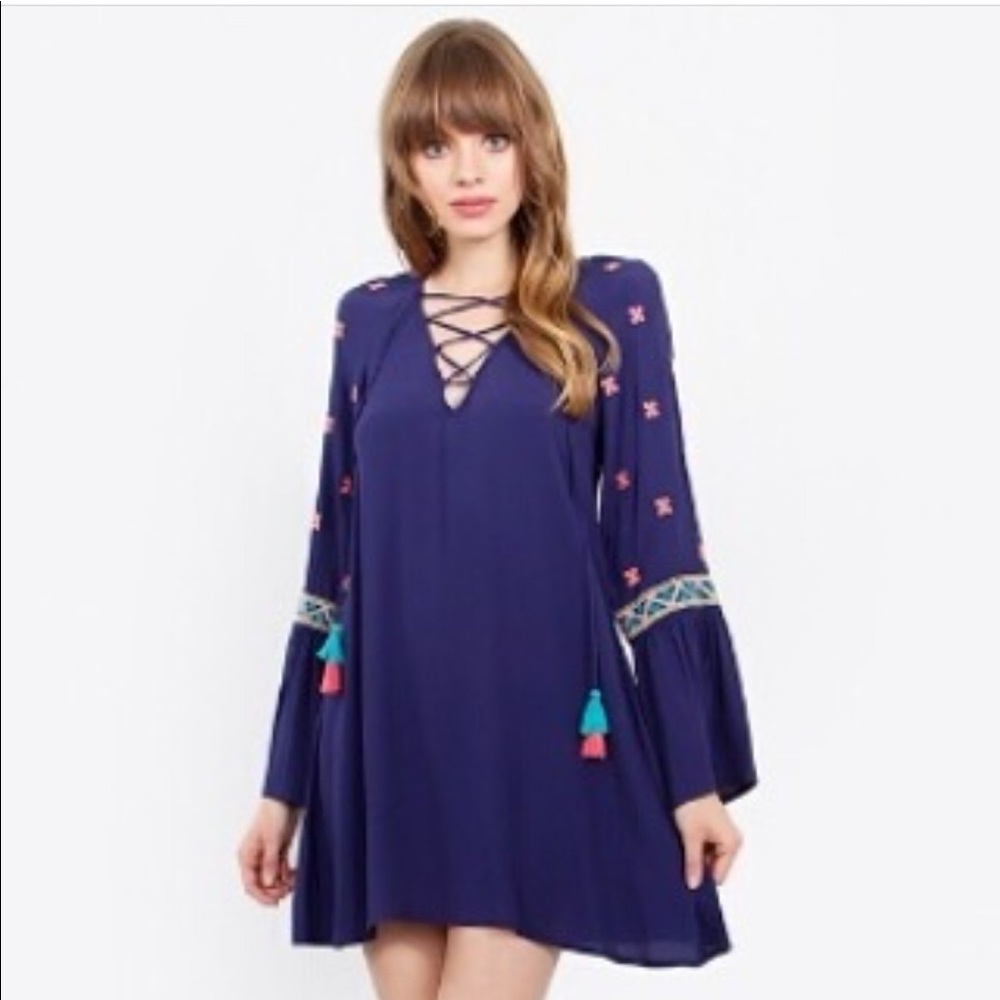 BNWT SugarLips Boho Embroidered tassel Dress LAST FINAL PRICE SALE